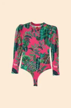 Farm Rio Pink Leaves Oganic Cotton Bodysuit 11 Farm Rio Pink Leaves Oganic Cotton Bodysuit -Farm Rio 311367 06