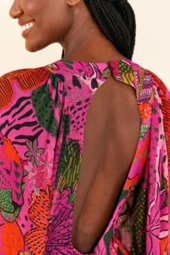 Farm Rio Pink Cool Leopards Maxi Dress -Farm Rio 311370 02