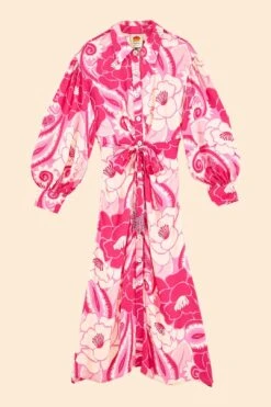 Farm Rio Pink Tropical Groove Midi Dress 13 Farm Rio Pink Tropical Groove Midi Dress -Farm Rio 311372 06