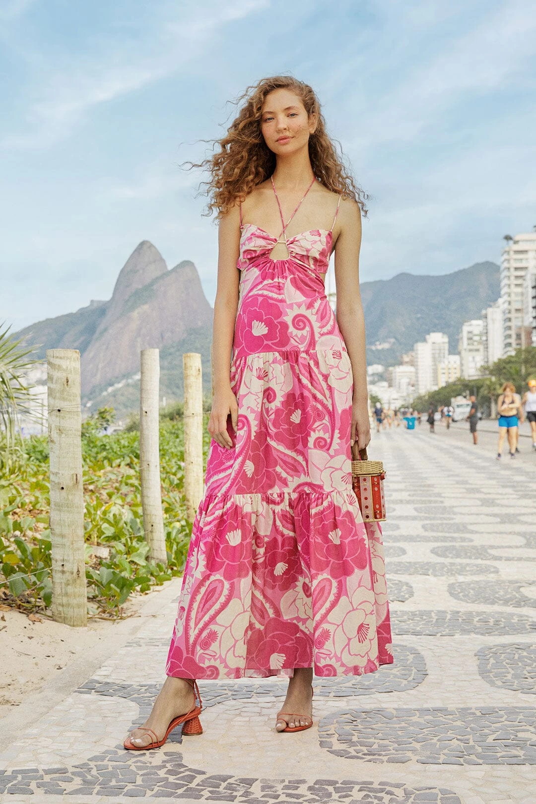 Pink Tropical Groove Maxi Dress 3 Pink Tropical Groove Maxi Dress
