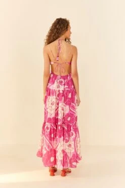 Pink Tropical Groove Maxi Dress 10 Pink Tropical Groove Maxi Dress -Farm Rio 311532 03
