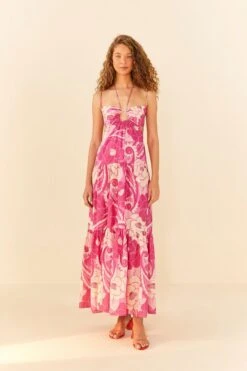 Pink Tropical Groove Maxi Dress 11 Pink Tropical Groove Maxi Dress -Farm Rio 311532 04