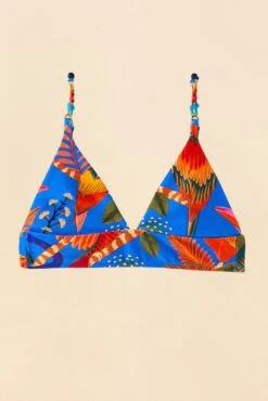 Farm Rio Blue Macaw Party Crochet Bikini Top -Farm Rio 311539 05