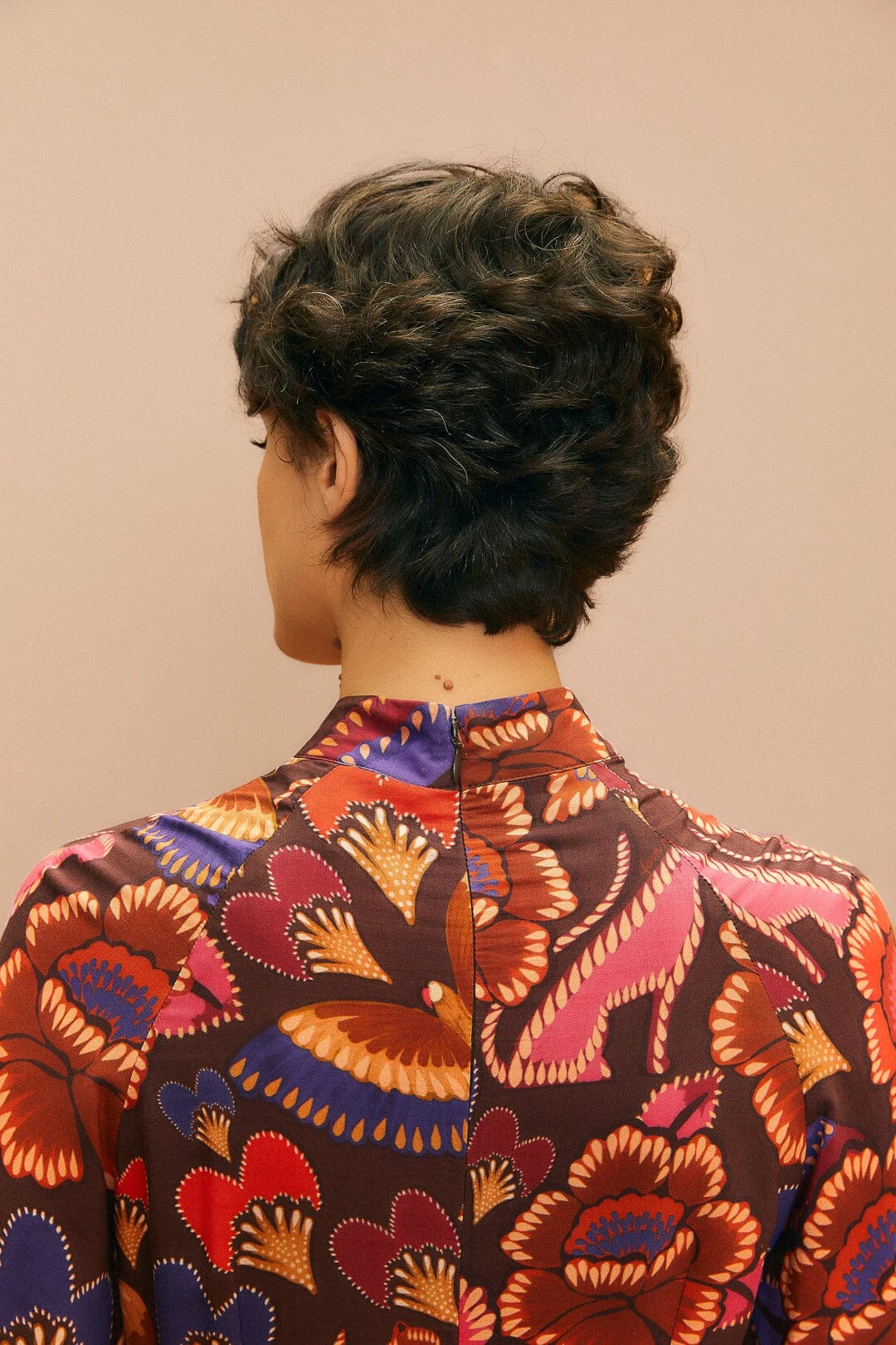 Farm Rio Brown Bright Flora Long Sleeve Mini Dress 7 Farm Rio Brown Bright Flora Long Sleeve Mini Dress - Image 5