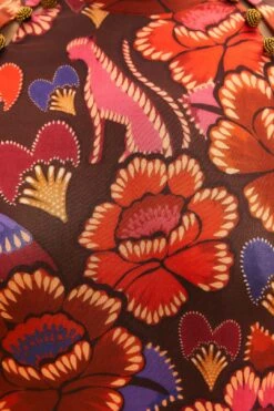 Farm Rio Brown Bright Flora Long Sleeve Mini Dress 14 Farm Rio Brown Bright Flora Long Sleeve Mini Dress -Farm Rio 311972 06