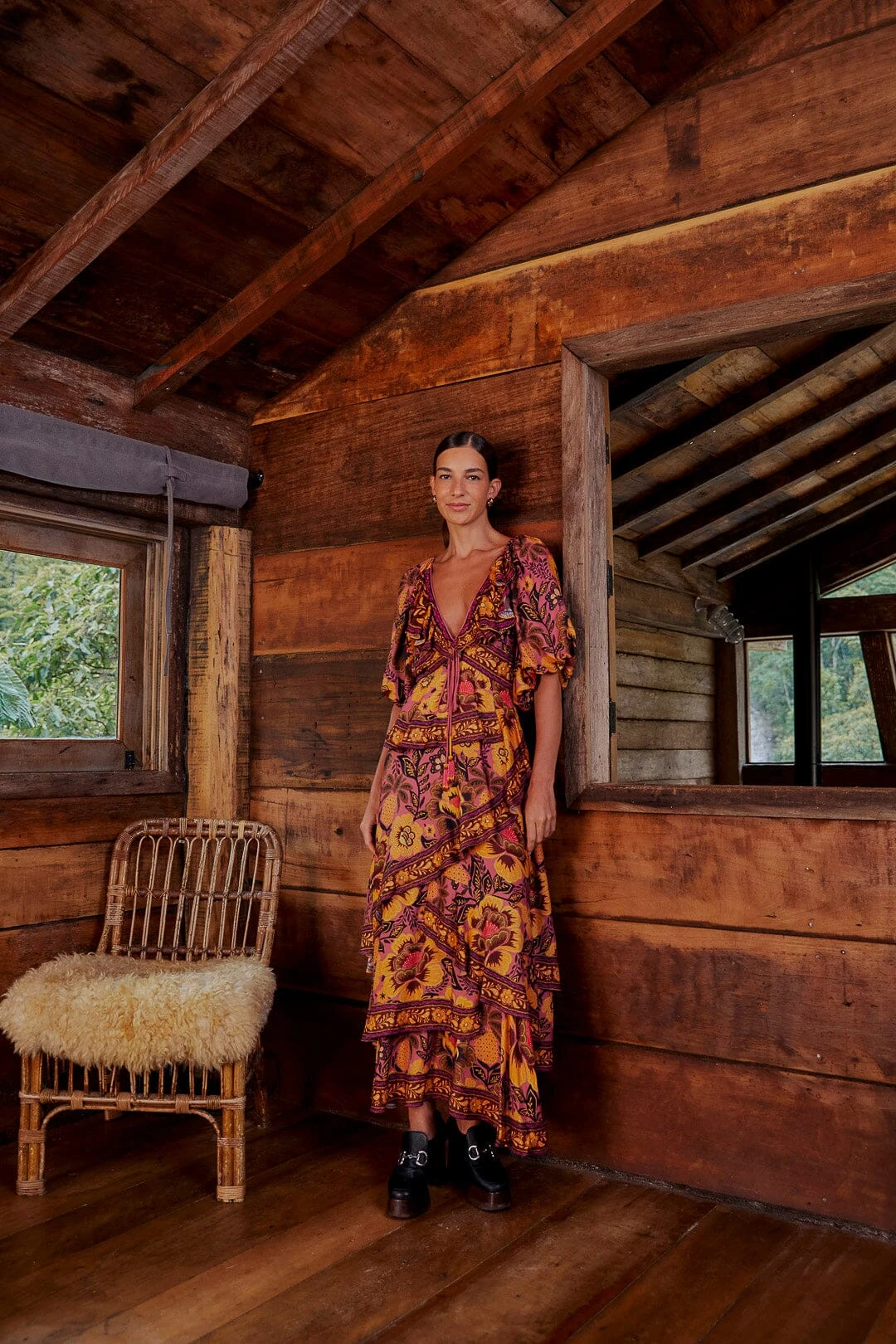 Farm Rio Blush Garden Bloom Maxi Dress 3 Farm Rio Blush Garden Bloom Maxi Dress