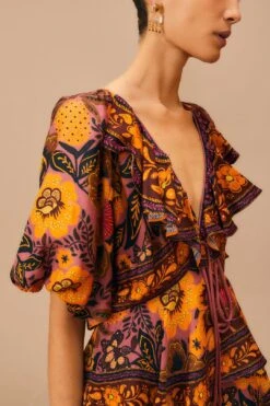 Farm Rio Blush Garden Bloom Maxi Dress 11 Farm Rio Blush Garden Bloom Maxi Dress -Farm Rio 312002 03