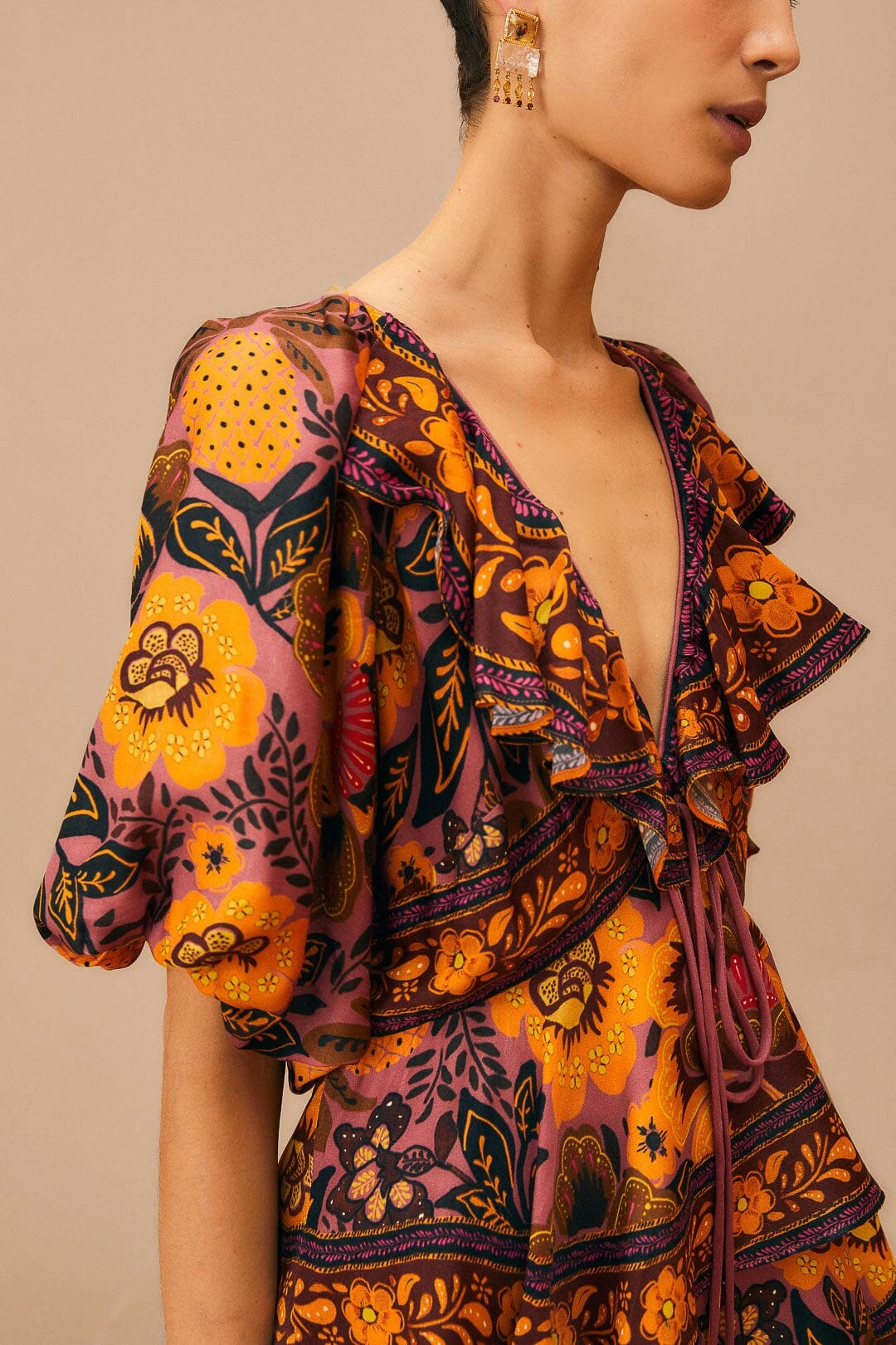 Farm Rio Blush Garden Bloom Maxi Dress 5 Farm Rio Blush Garden Bloom Maxi Dress - Image 3