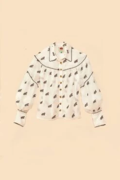 Farm Rio Off-White Embroidered Horses Blouse 15 Farm Rio Off-White Embroidered Horses Blouse -Farm Rio 312012 08