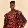 Farm Rio Brown Bright Flora Blouse -Farm Rio 312020 01