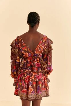 Farm Rio Brown Bright Flora Blouse 11 Farm Rio Brown Bright Flora Blouse -Farm Rio 312020 04