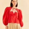 Farm Rio Red Heart Shaped Neckline Blouse 2 Farm Rio Red Heart Shaped Neckline Blouse -Farm Rio 312025 01