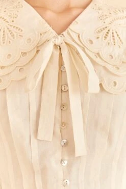 Farm Rio Off-White Richelieu Big Collar Blouse 12 Farm Rio Off-White Richelieu Big Collar Blouse -Farm Rio 312044 05