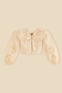 Farm Rio Off-White Richelieu Big Collar Blouse 13 Farm Rio Off-White Richelieu Big Collar Blouse -Farm Rio 312044 06