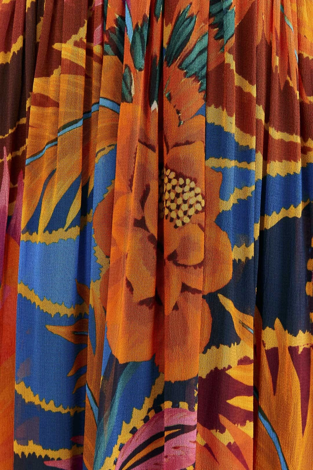 Farm Rio Vintage Wave Long Sleeve Maxi Dress 9 Farm Rio Vintage Wave Long Sleeve Maxi Dress - Image 7