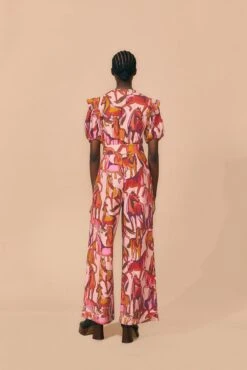 Farm Rio Rose Wild Horses Pleated Short Sleeve Jumpsuit 13 Farm Rio Rose Wild Horses Pleated Short Sleeve Jumpsuit -Farm Rio 312232 04 1