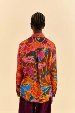 Farm Rio Vintage Wave Multicolor Long Sleeve Shirt 9 Farm Rio Vintage Wave Multicolor Long Sleeve Shirt -Farm Rio 312273 04