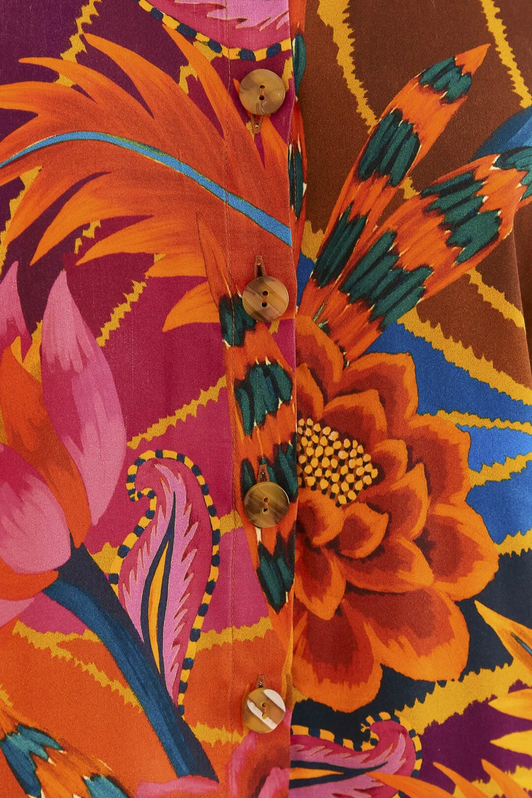 Farm Rio Vintage Wave Multicolor Long Sleeve Shirt 6 Farm Rio Vintage Wave Multicolor Long Sleeve Shirt - Image 4