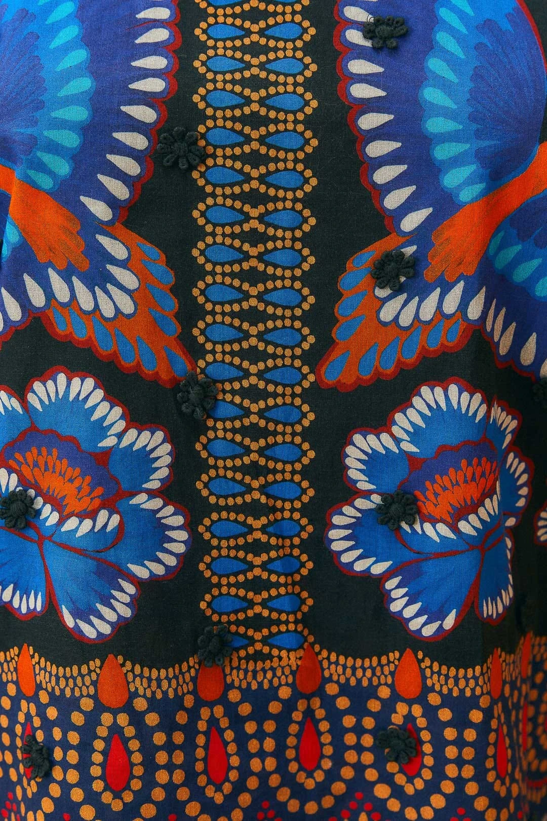 Farm Rio Black Ainika Sparkle Short Sleeve Blouse 8 Farm Rio Black Ainika Sparkle Short Sleeve Blouse - Image 6