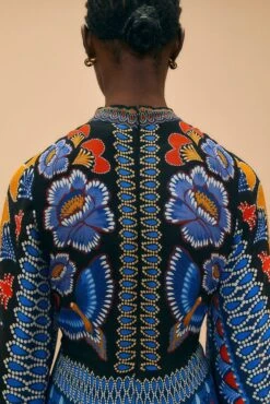 Farm Rio Black Ainika Sparkle Long Sleeve Maxi Dress 12 Farm Rio Black Ainika Sparkle Long Sleeve Maxi Dress -Farm Rio 312343 05