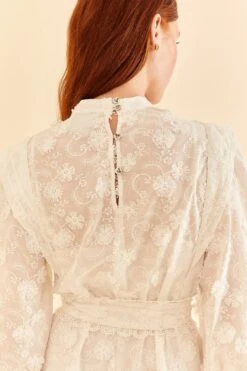 Farm Rio Off-White 3d Flower Pleated Mini Dress 16 Farm Rio Off-White 3d Flower Pleated Mini Dress -Farm Rio 312366 06