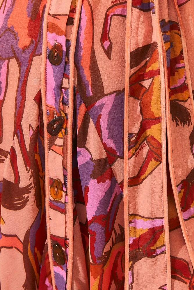 Farm Rio Rose Wild Horses Long Sleeve Mini Dress 7 Farm Rio Rose Wild Horses Long Sleeve Mini Dress - Image 5