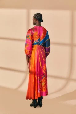 Farm Rio Vintage Wave Circle Cut-Out Midi Dress -Farm Rio 312373 05