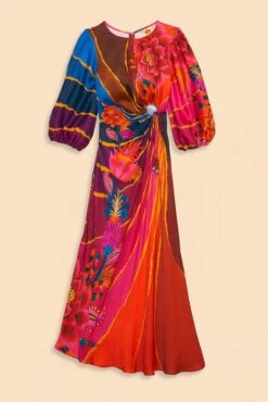 Farm Rio Vintage Wave Circle Cut-Out Midi Dress -Farm Rio 312373 07