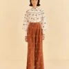 Farm Rio Caramel Embroidered Horses Pants 1 Farm Rio Caramel Embroidered Horses Pants -Farm Rio 312388 01