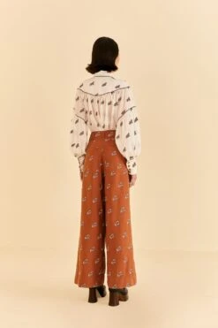 Farm Rio Caramel Embroidered Horses Pants 11 Farm Rio Caramel Embroidered Horses Pants -Farm Rio 312388 04
