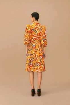 Farm Rio Yellow Palms Party Midi Dress 14 Farm Rio Yellow Palms Party Midi Dress -Farm Rio 312461 04