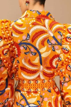 Farm Rio Yellow Palms Party Midi Dress 15 Farm Rio Yellow Palms Party Midi Dress -Farm Rio 312461 06