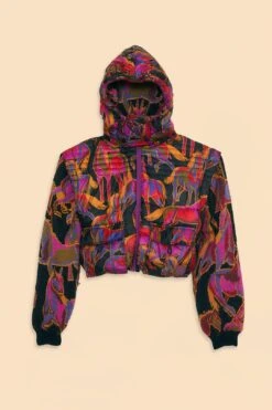 Farm Rio Black Wild Horses Reversible Puffer Jacket 22 Farm Rio Black Wild Horses Reversible Puffer Jacket -Farm Rio 312503 09