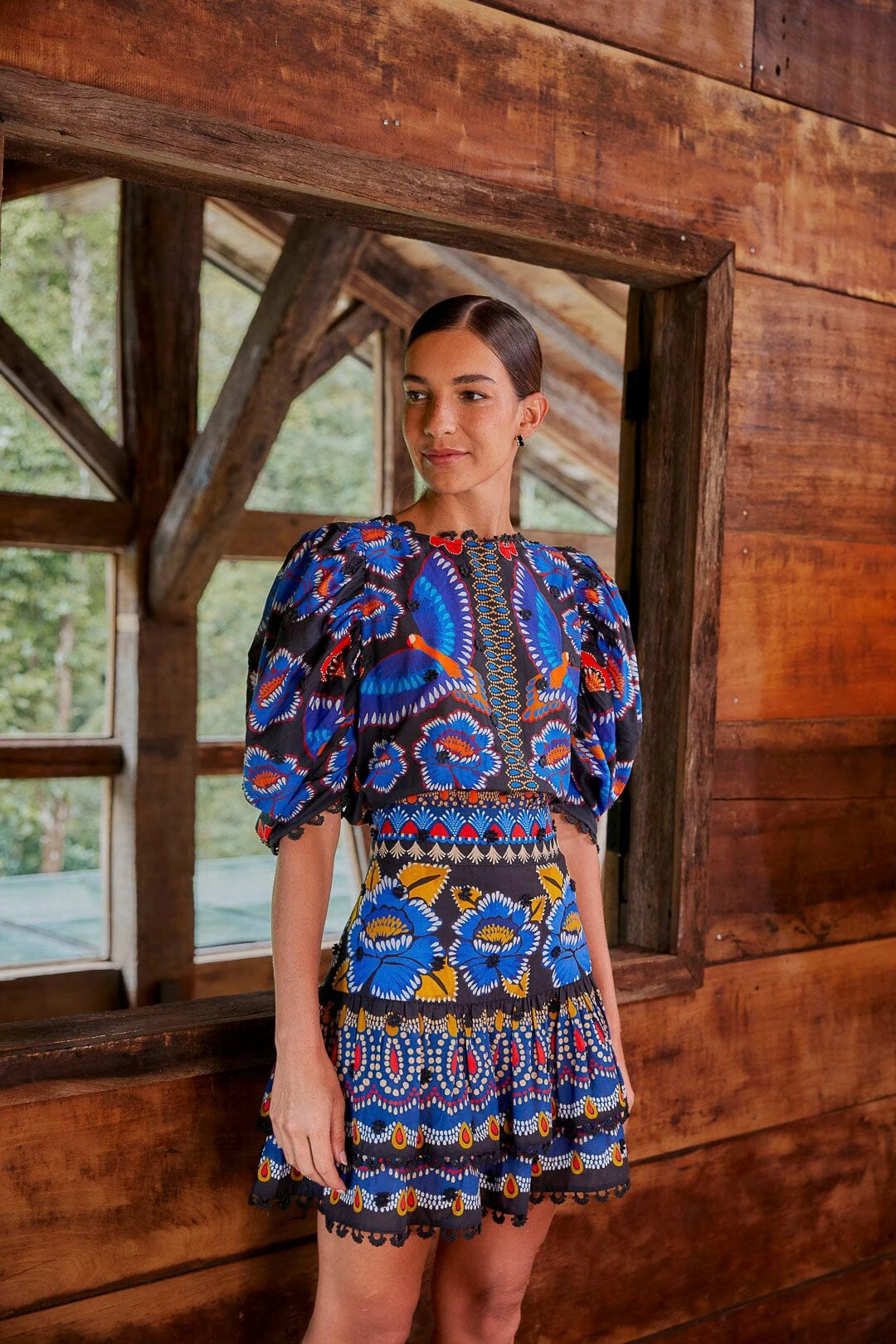 Farm Rio Black Ainika Sparkle Mini Skirt 4 Farm Rio Black Ainika Sparkle Mini Skirt - Image 2