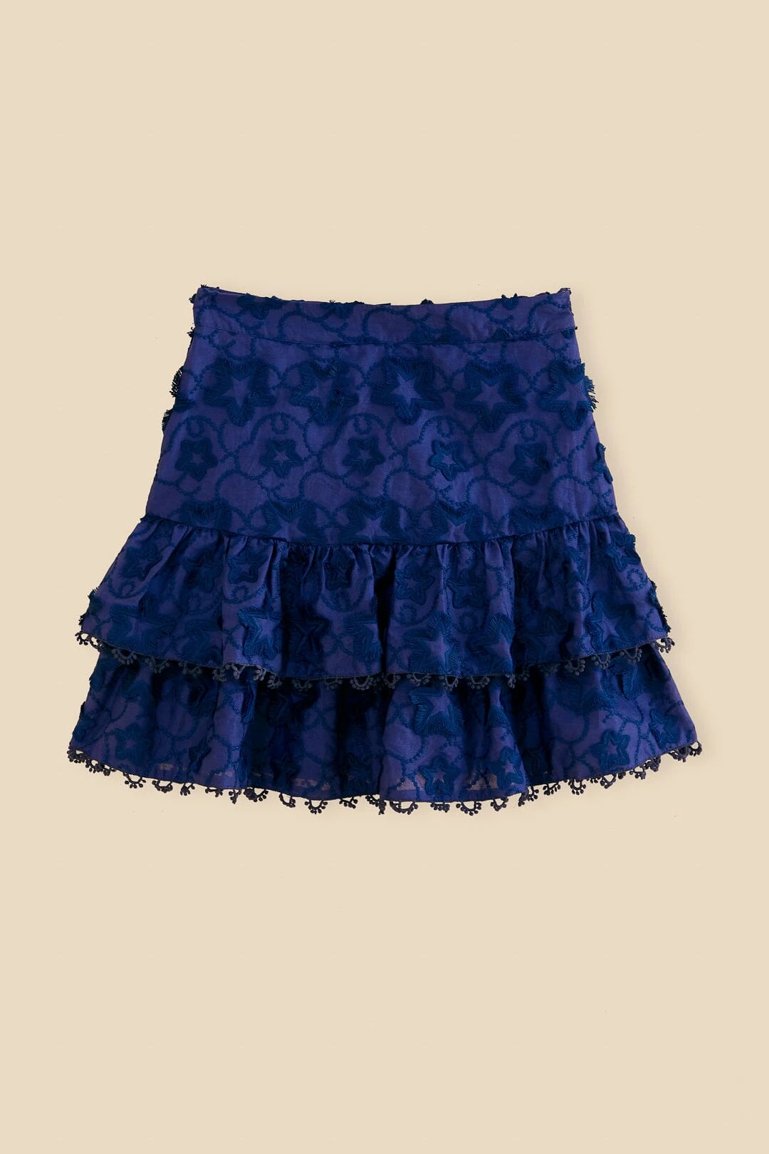 Farm Rio Navy Blue 3d Star Texture Mini Skirt 7 Farm Rio Navy Blue 3d Star Texture Mini Skirt - Image 5
