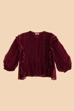 Farm Rio Burgundy Ruffle Blouse 13 Farm Rio Burgundy Ruffle Blouse -Farm Rio 312660 06