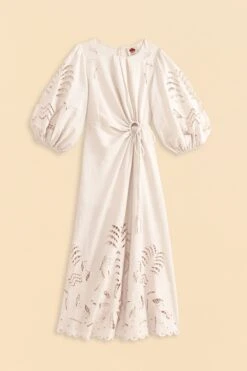 Farm Rio Off-White Richelieu Cut Out Midi Dress 11 Farm Rio Off-White Richelieu Cut Out Midi Dress -Farm Rio 313595 06