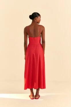 Farm Rio Red Sleeveless Midi Dress 11 Farm Rio Red Sleeveless Midi Dress -Farm Rio 313607 04