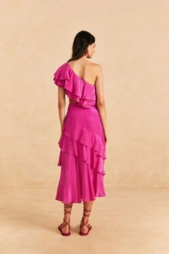 Farm Rio Dark Pink Marocaine Ruffle Skirt 11 Farm Rio Dark Pink Marocaine Ruffle Skirt -Farm Rio 313615 04