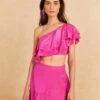 Farm Rio Dark Pink Marocaine Ruffle Top 1 Farm Rio Dark Pink Marocaine Ruffle Top -Farm Rio 313616 01