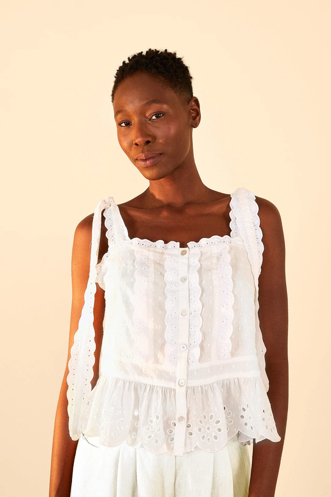 Farm Rio Off-White Laces Blouse 3 Farm Rio Off-White Laces Blouse