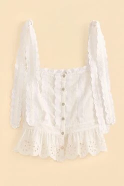 Farm Rio Off-White Laces Blouse 9 Farm Rio Off-White Laces Blouse -Farm Rio 313617 04