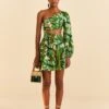 Farm Rio Tropical Leaves One Shoulder Mini Dress 1 Farm Rio Tropical Leaves One Shoulder Mini Dress -Farm Rio 313620 01