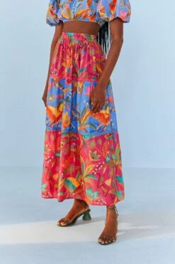 Farm Rio Macaw Party Mix Maxi Skirt 10 Farm Rio Macaw Party Mix Maxi Skirt -Farm Rio 313623 03