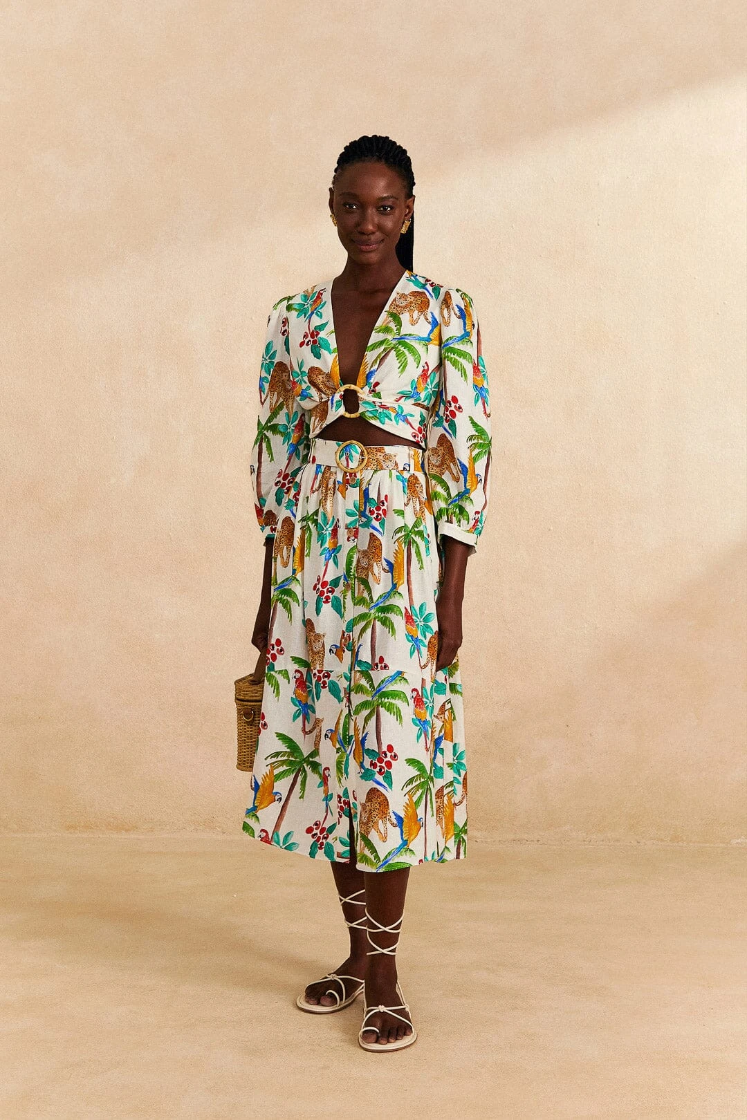 Farm Rio Tropical Paradise Midi Skirt 3 Farm Rio Tropical Paradise Midi Skirt