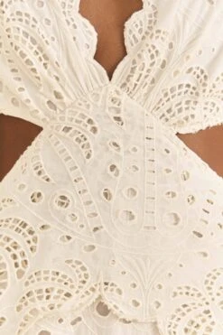 Farm Rio Off-White Richelieu Midi Dress -Farm Rio 313629 04