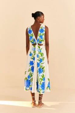 Farm Rio Off-White Romantic Garden Midi Dress 9 Farm Rio Off-White Romantic Garden Midi Dress -Farm Rio 313630 03