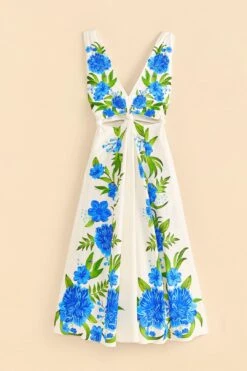 Farm Rio Off-White Romantic Garden Midi Dress 11 Farm Rio Off-White Romantic Garden Midi Dress -Farm Rio 313630 05