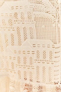 Farm Rio Off-White Morada Boa Guipure Dress -Farm Rio 313631 05