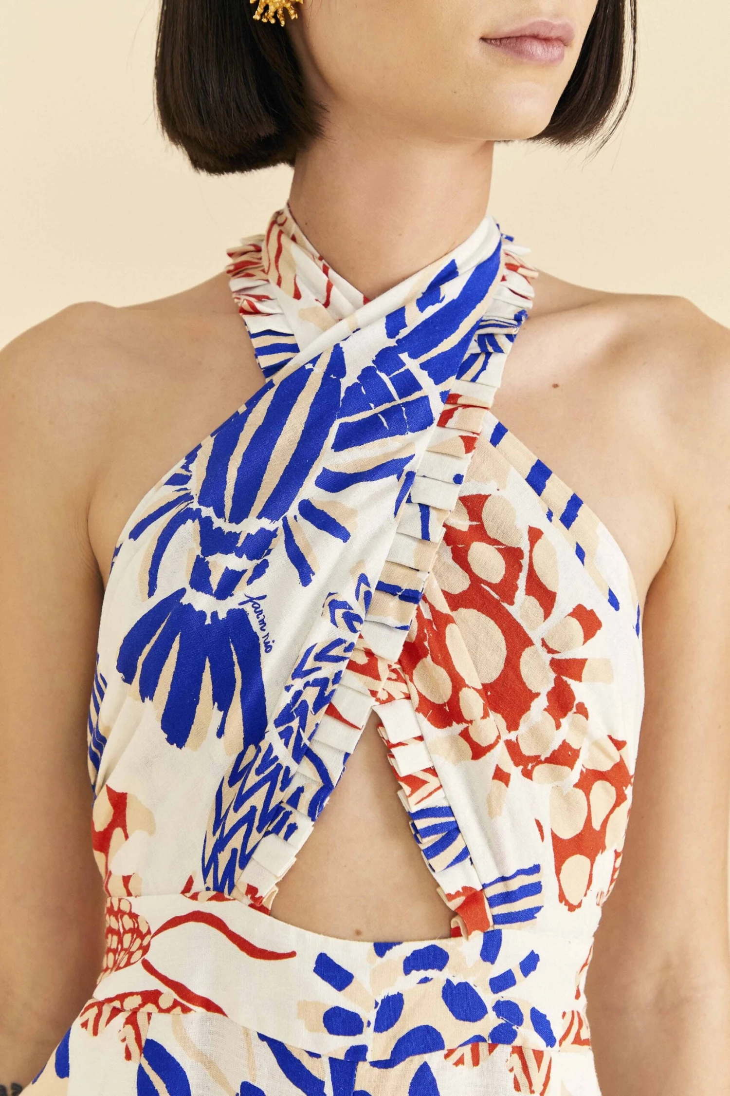 Farm Rio Off-White Mixed Lobsters Jumpsuit 5 Farm Rio Off-White Mixed Lobsters Jumpsuit - Image 3